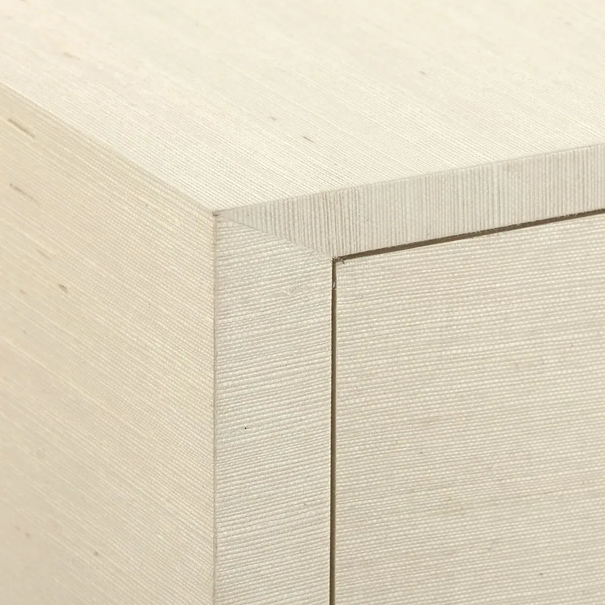 Meredith Media Cabinet - Beige, Grasscloth