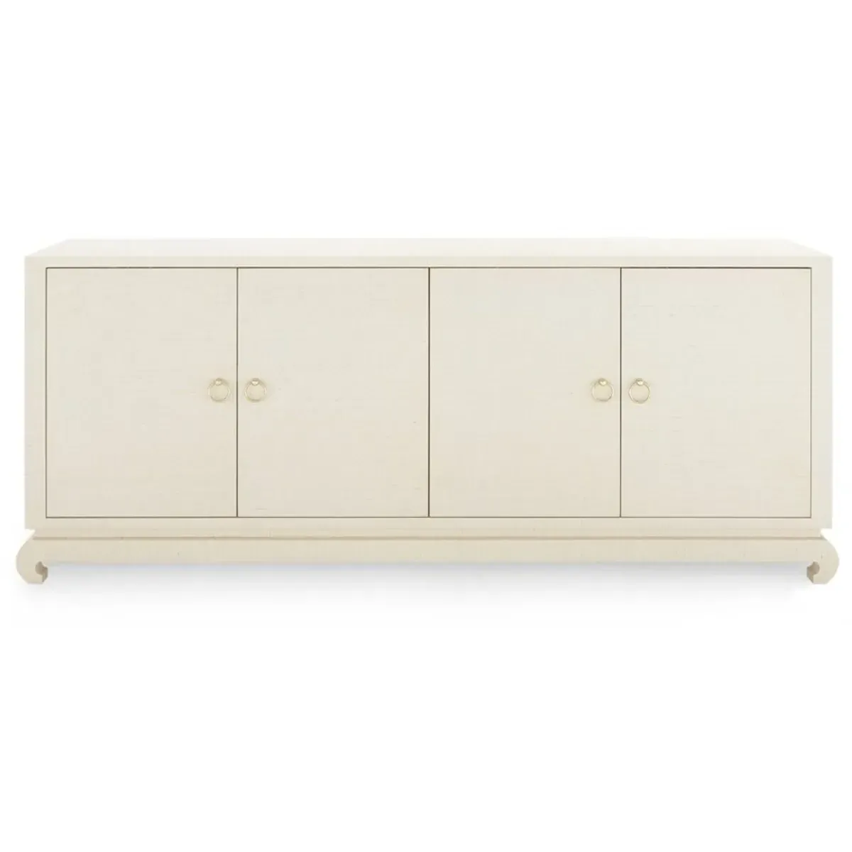 Meredith Media Cabinet - Beige, Grasscloth image