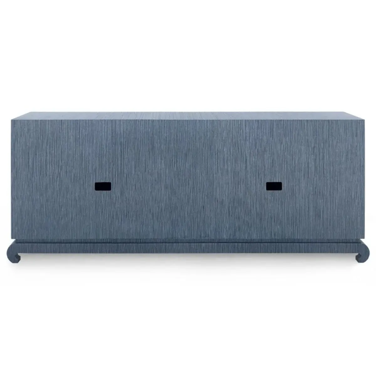 Meredith Media Cabinet - Blue, Grasscloth