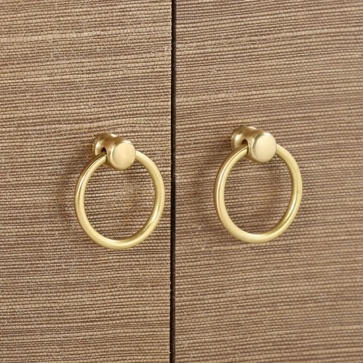 Meredith Media Cabinet - Brown, Grasscloth