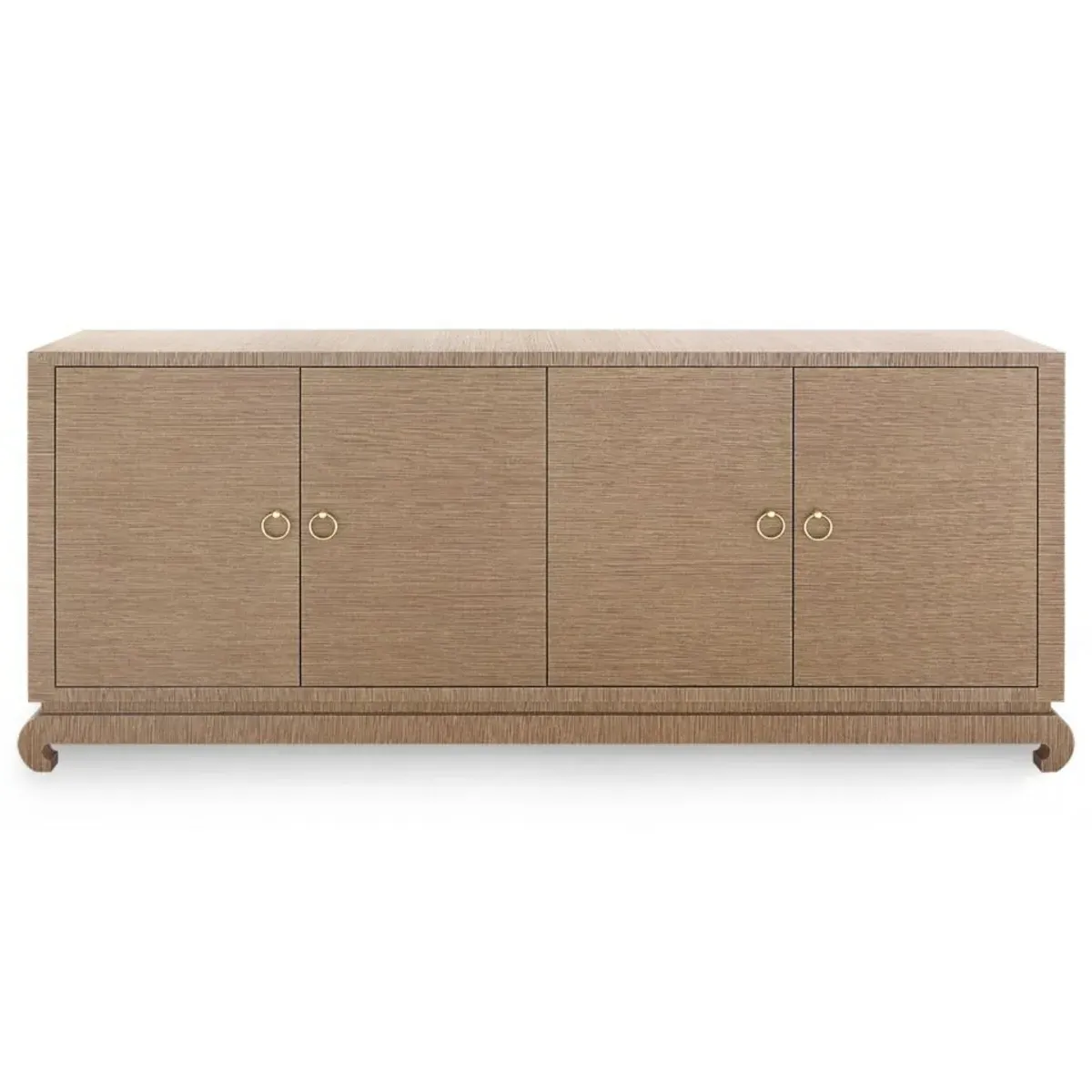 Meredith Media Cabinet - Brown, Grasscloth