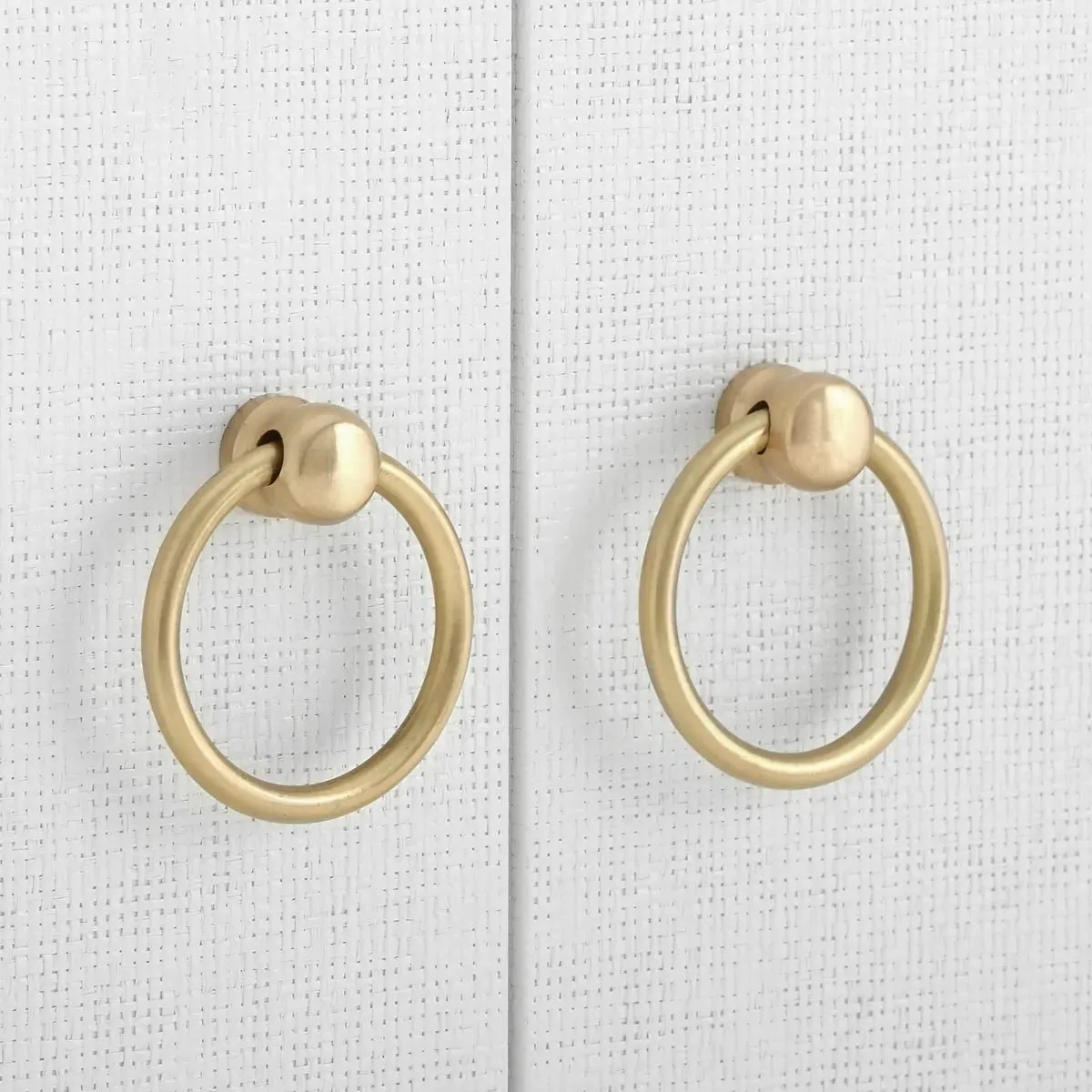 Meredith Media Cabinet - White, Grasscloth