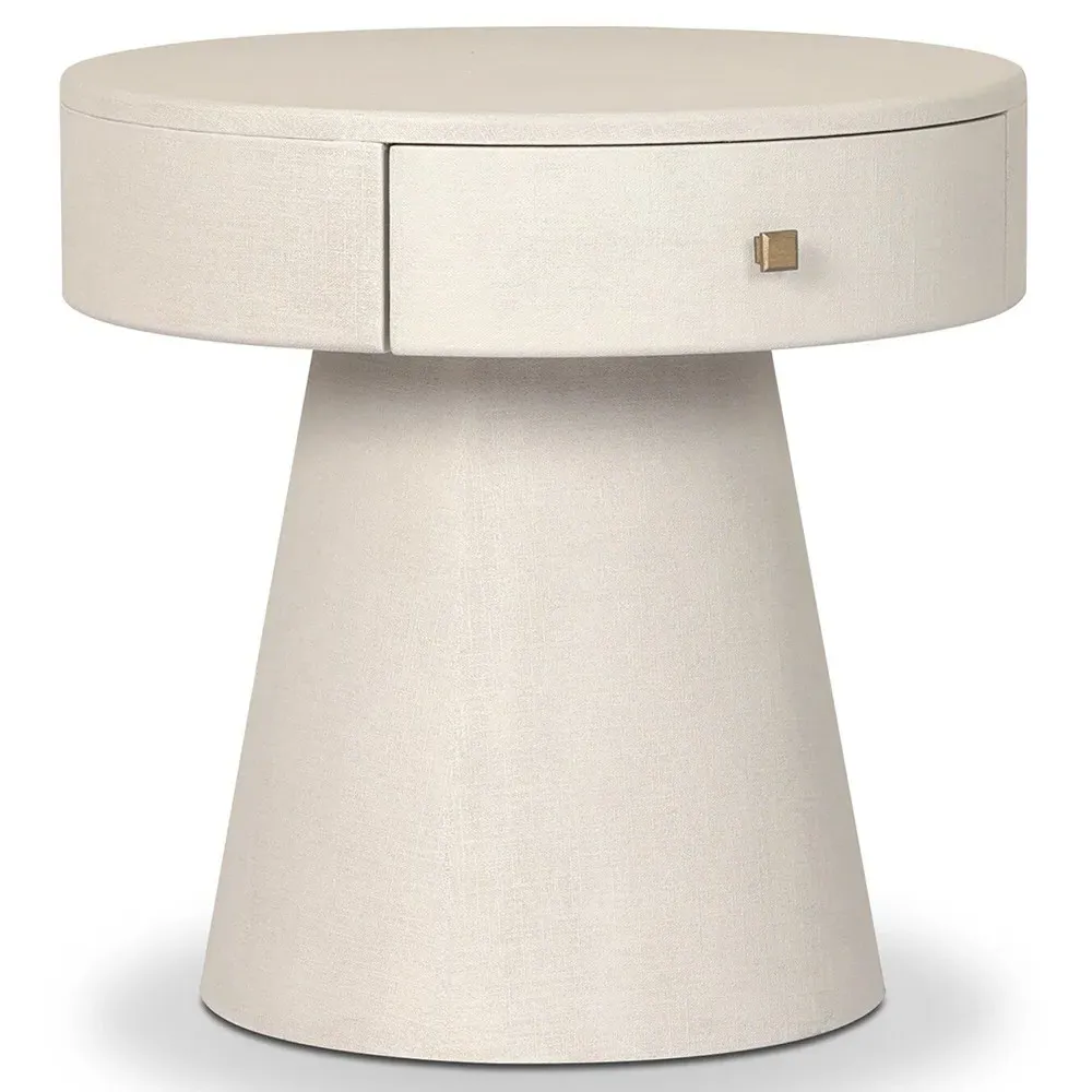 Meredith Nightstand - Cream, Linen