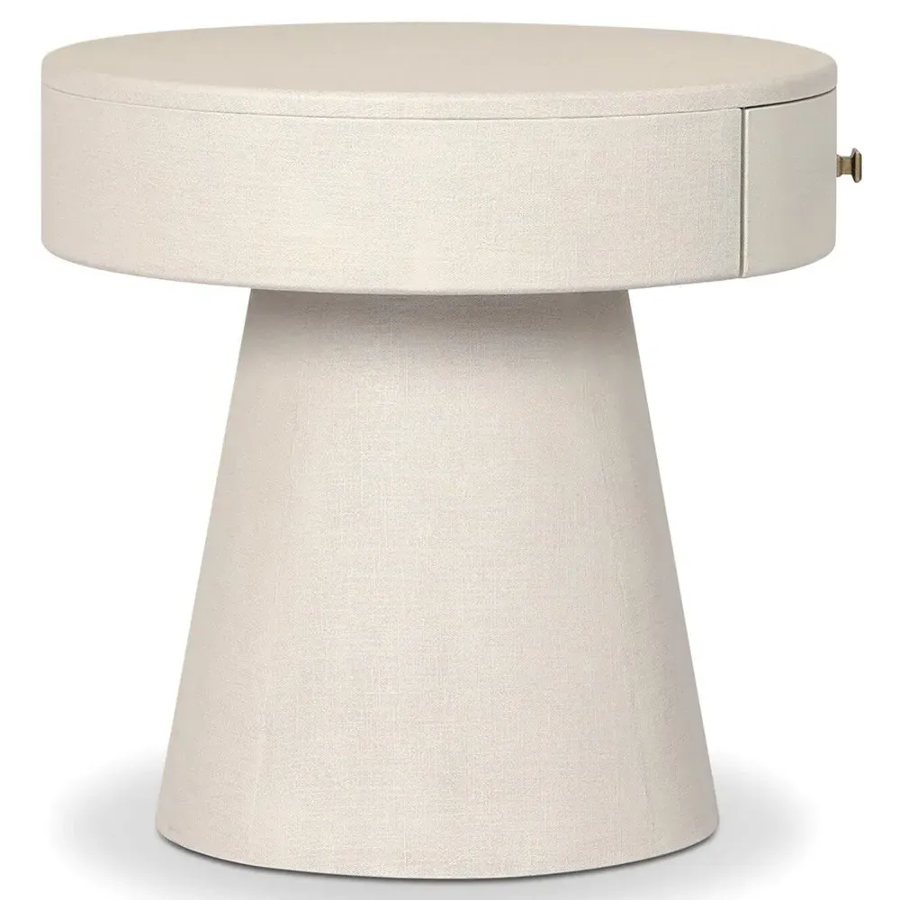 Meredith Nightstand - Cream, Linen