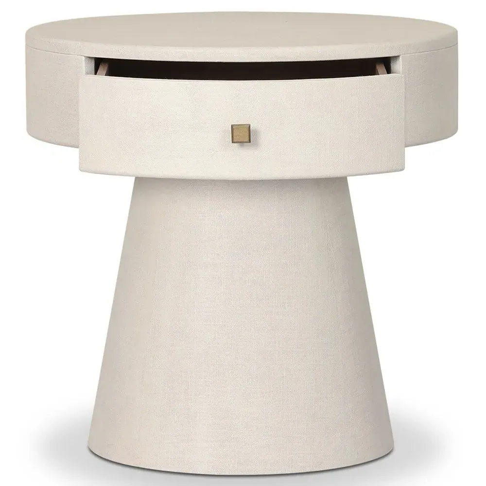 Meredith Nightstand - Cream, Linen