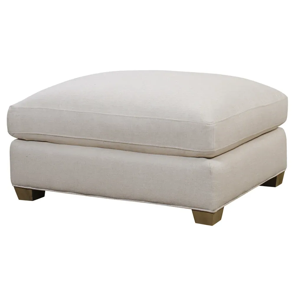 Meredith Ottoman - Cream, Oak image