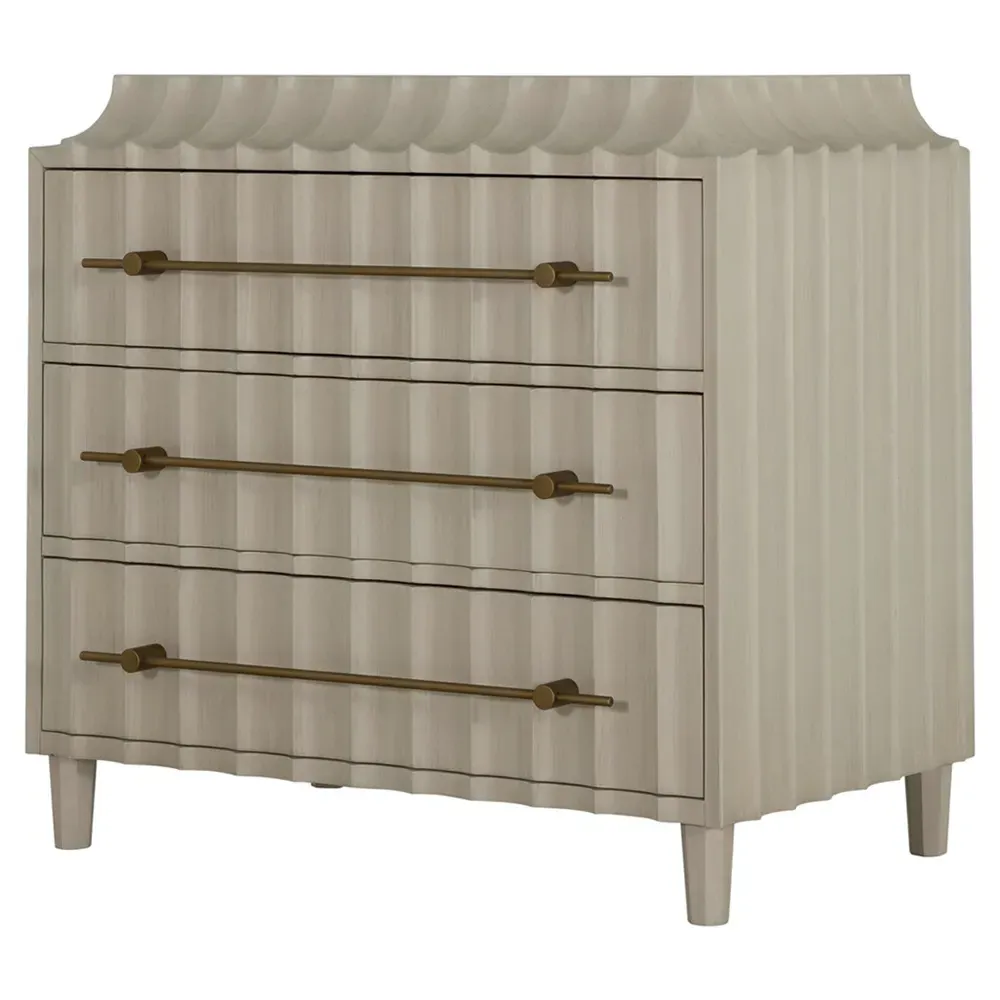 Merigold Chest - Sesame White, Metal