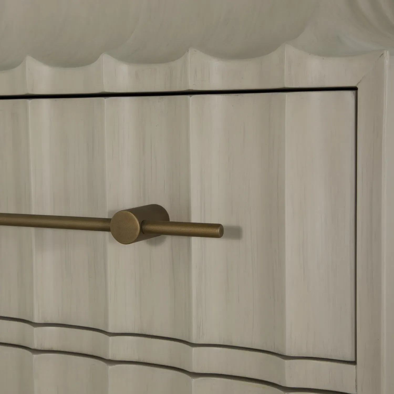 Merigold Chest - Sesame White, Metal