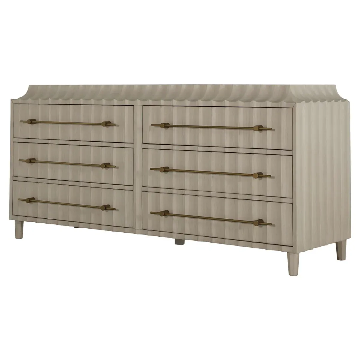 Merigold Double Dresser - Sesame White, Metal