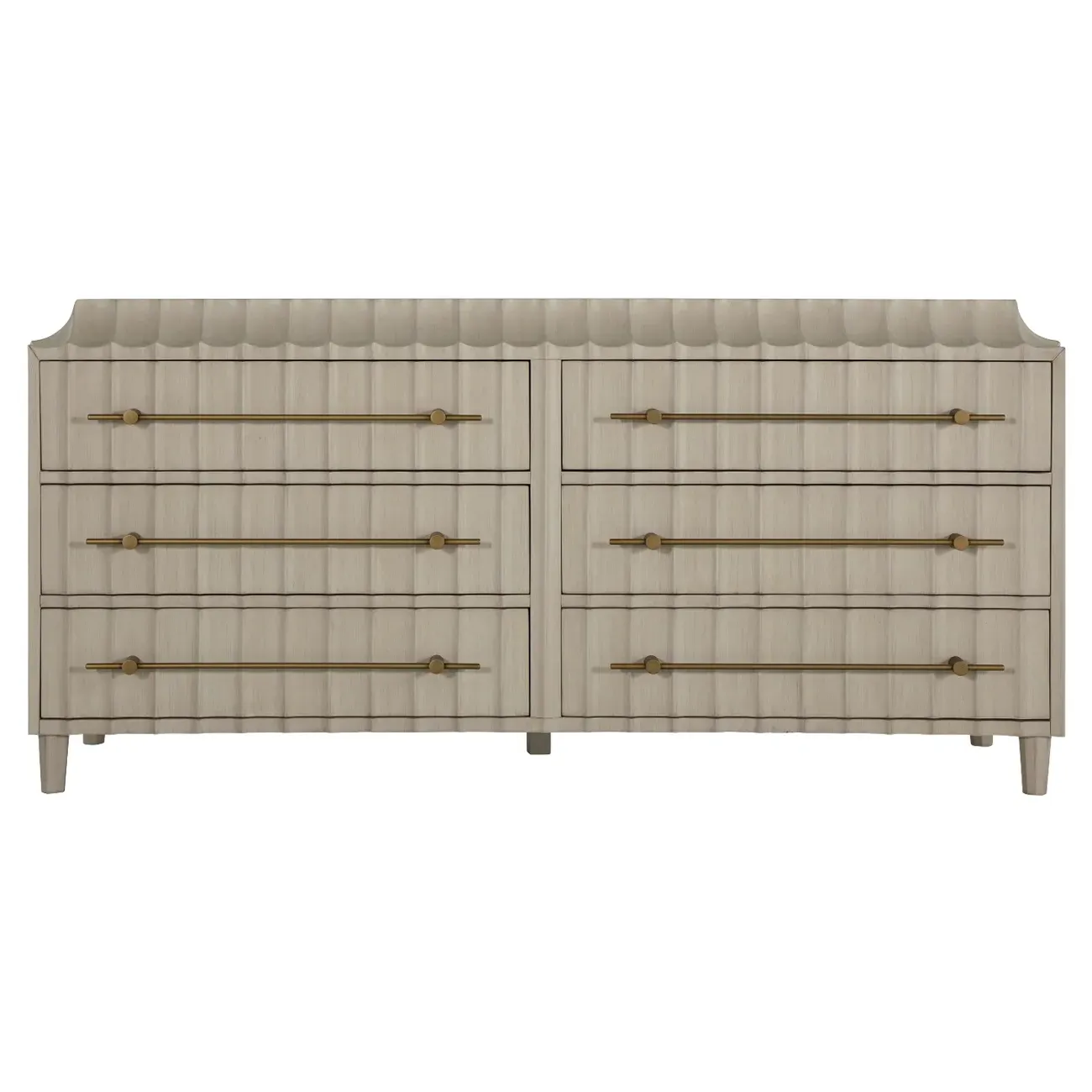Merigold Double Dresser - Sesame White, Metal