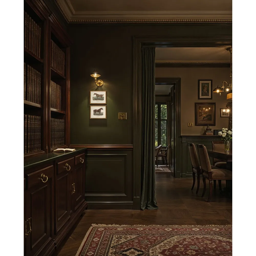 Merrick Horse Illustration Frame - Brown, Gold