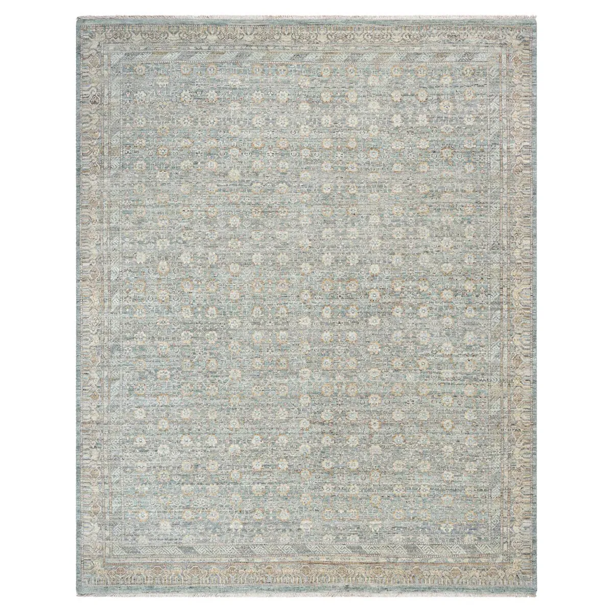 Merrin Hand Knotted Rug - Blue, Wool