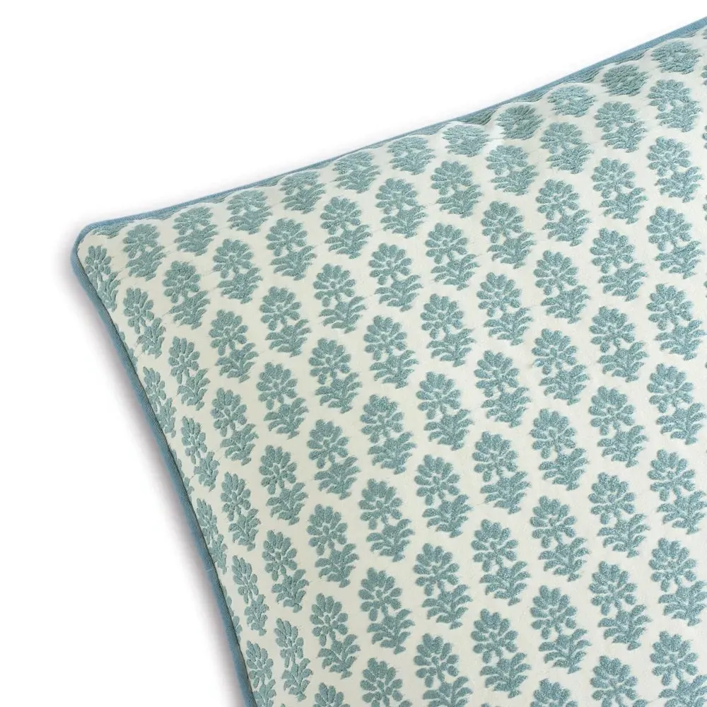 Merritt Embroidered Throw Pillow - Blue