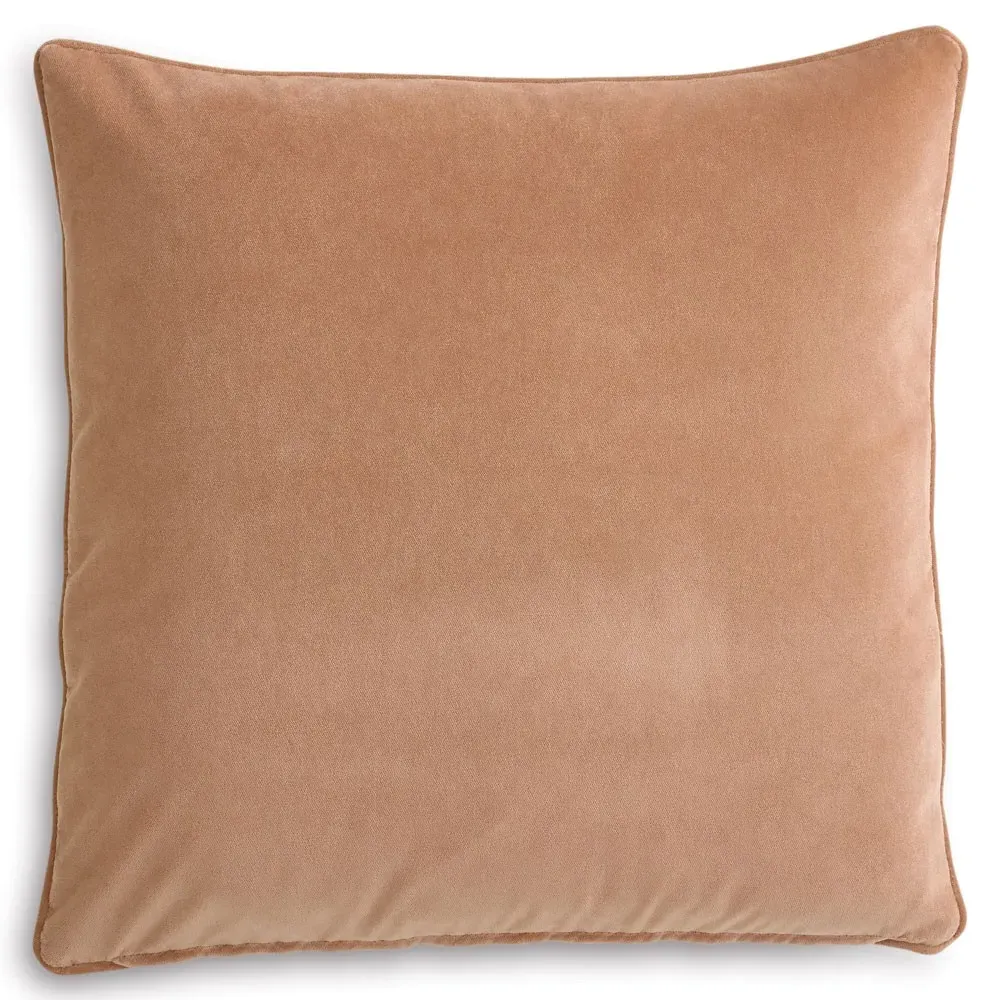 Merritt Embroidered Throw Pillow - Brown