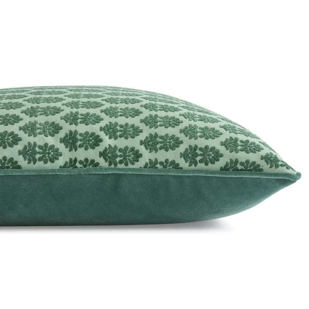 Merritt Embroidered Throw Pillow - Green