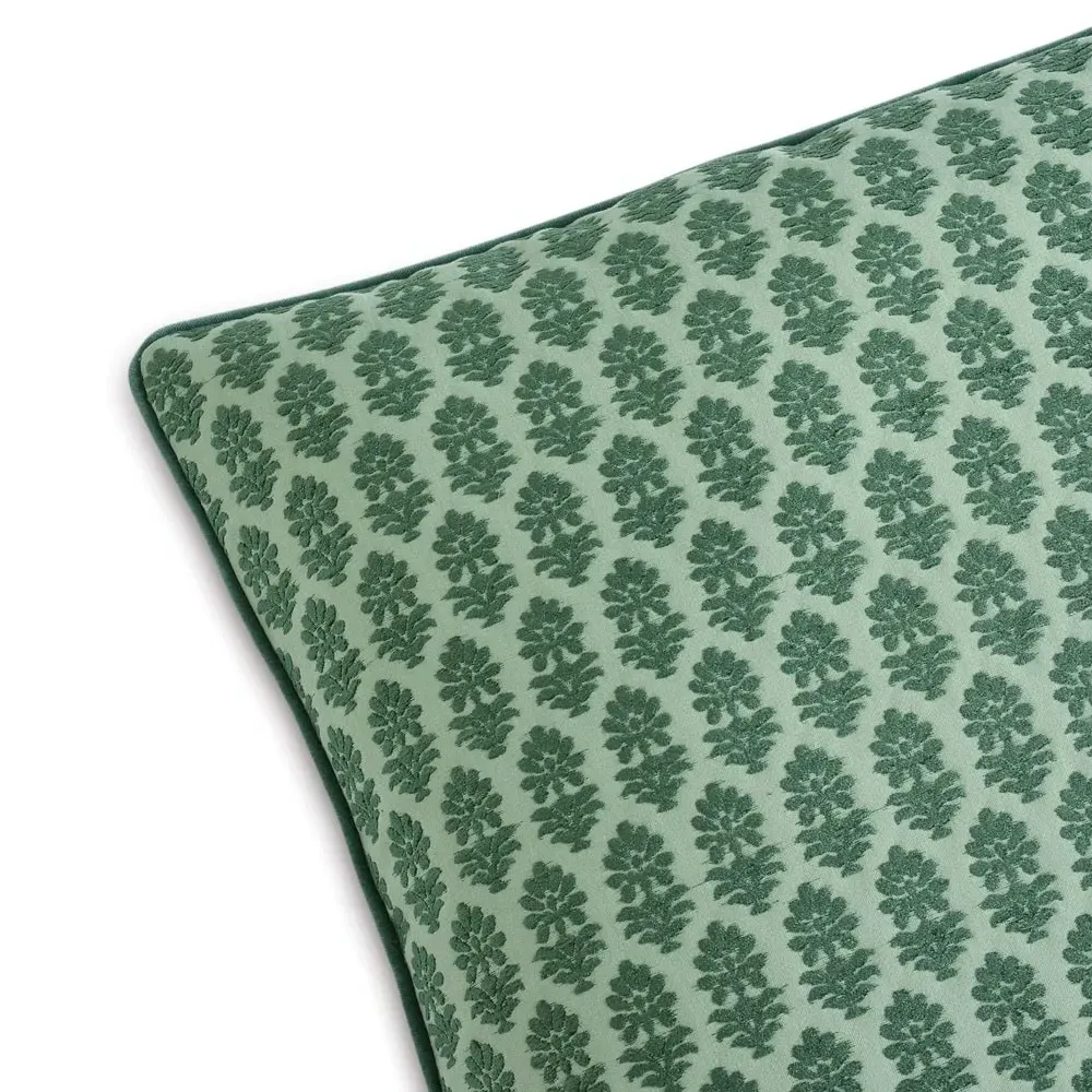 Merritt Embroidered Throw Pillow - Green