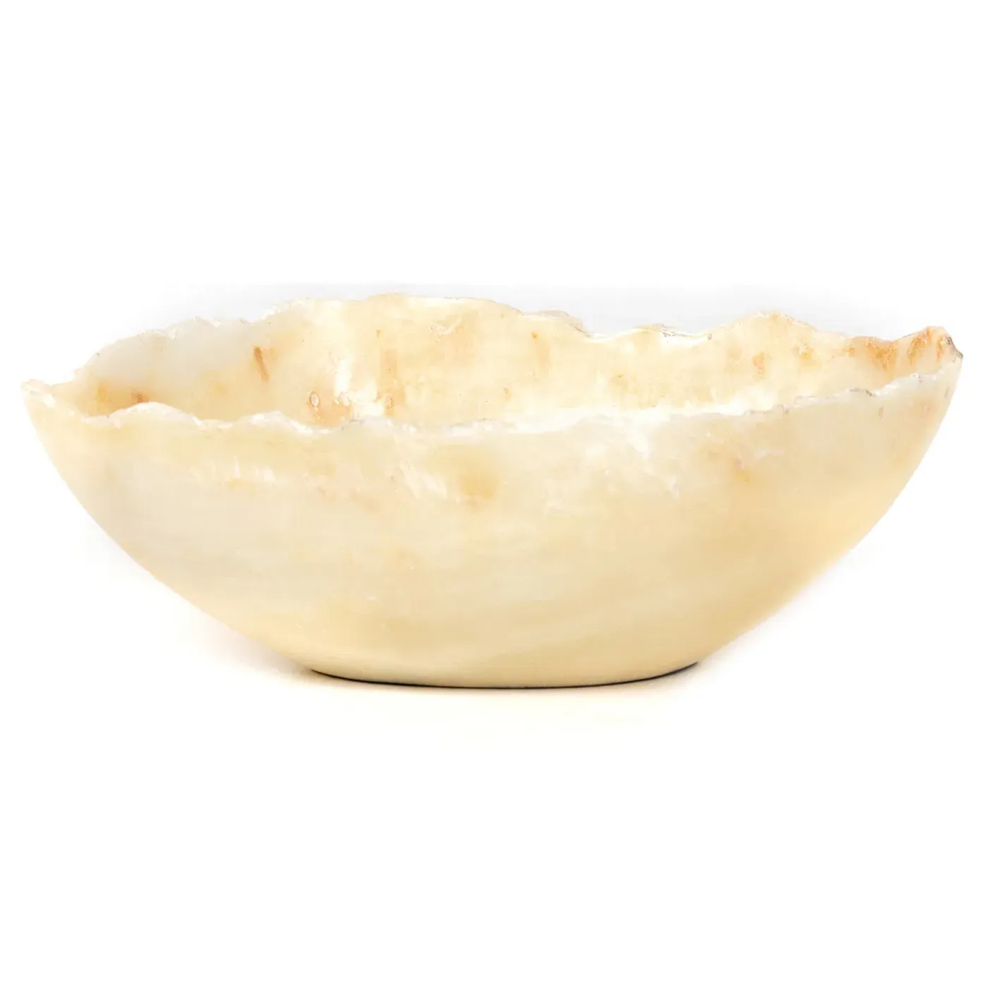 Meryll Oval Decorative Bowl - Beige, Onyx