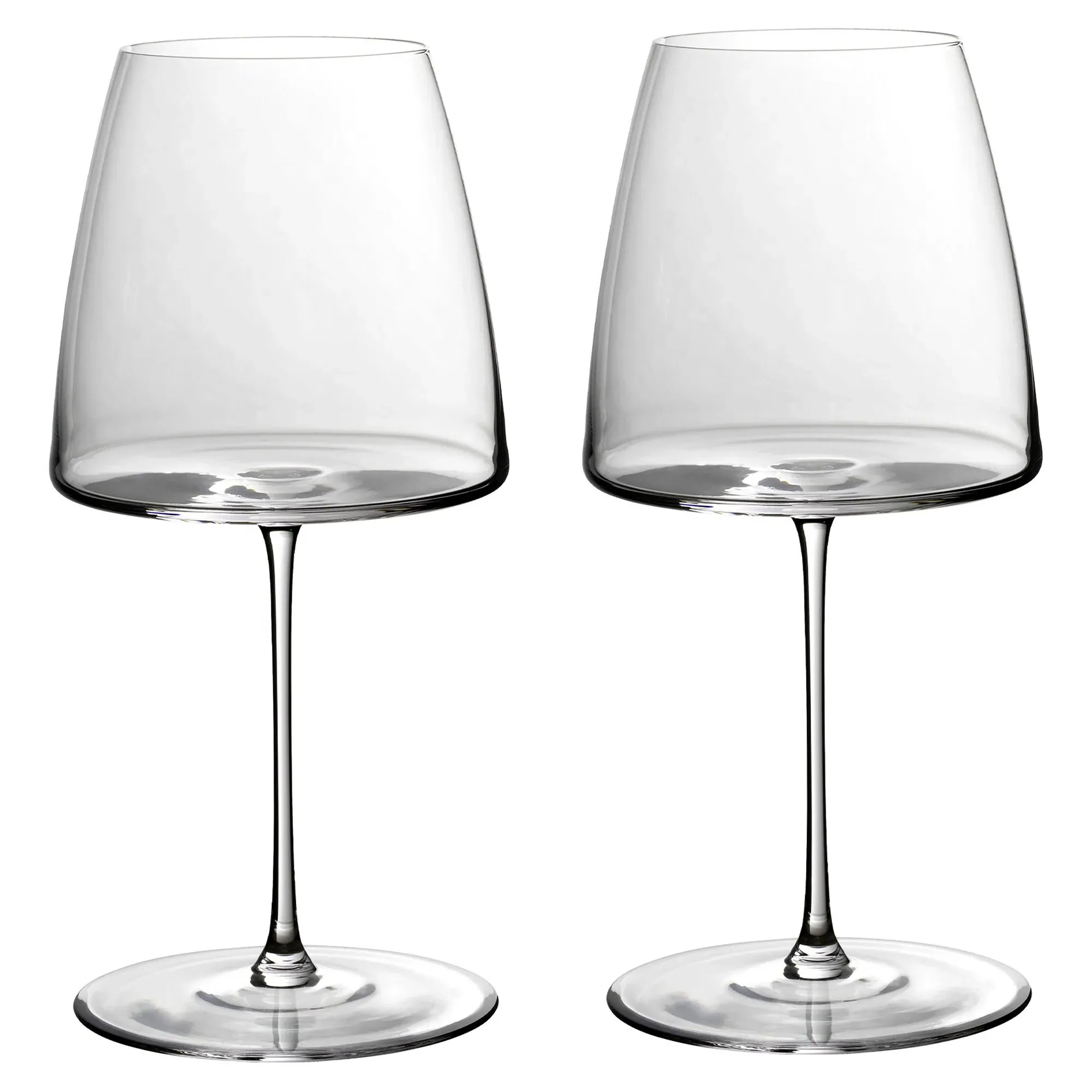 MetroChic Red Wine Glass Set of 2 - Clear, Crystal Glass