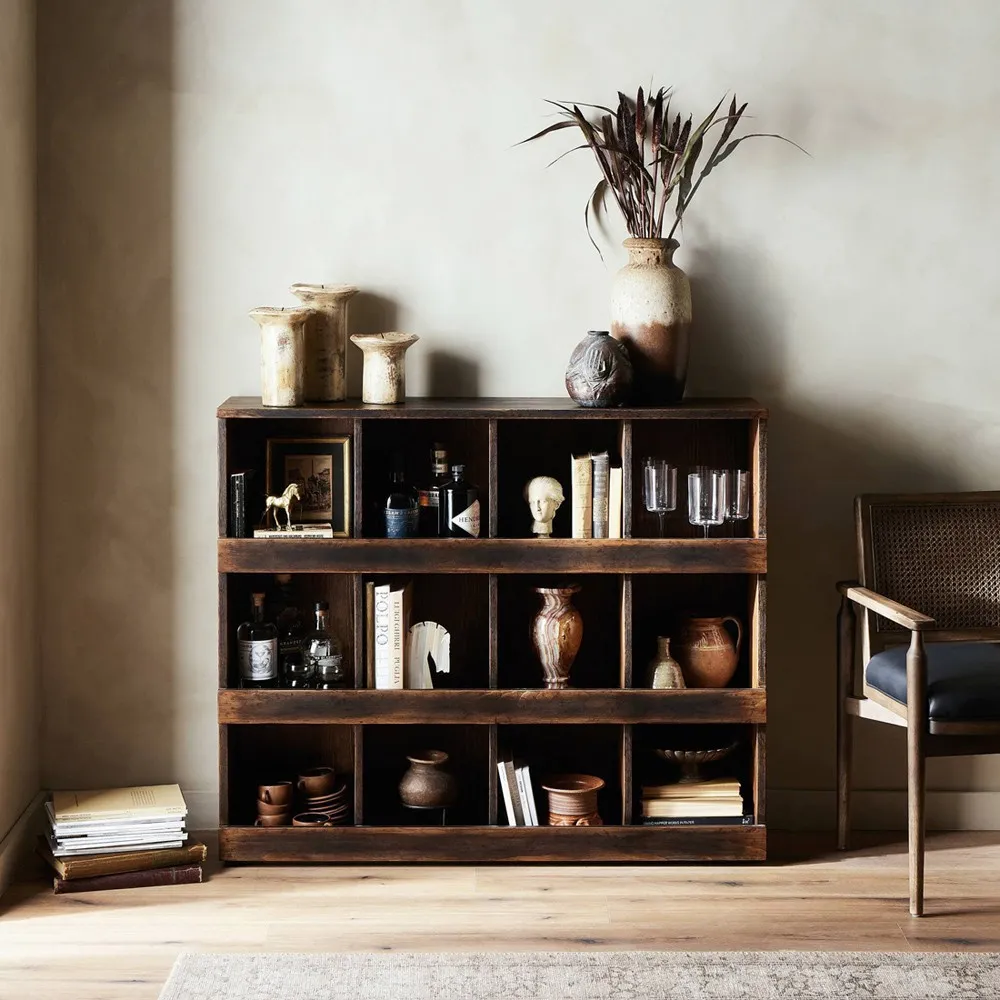 Meyer Bookcase - Brown, Pine Wood