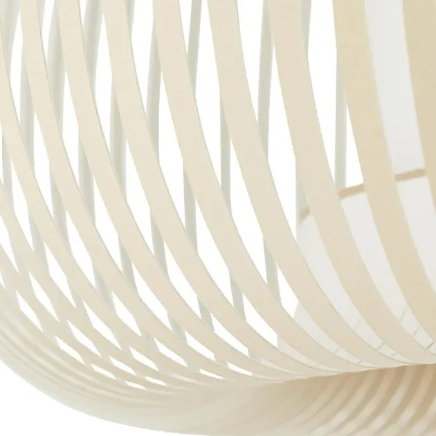 Mia Banded Shade Pendant Light - Beige, Antique Brass