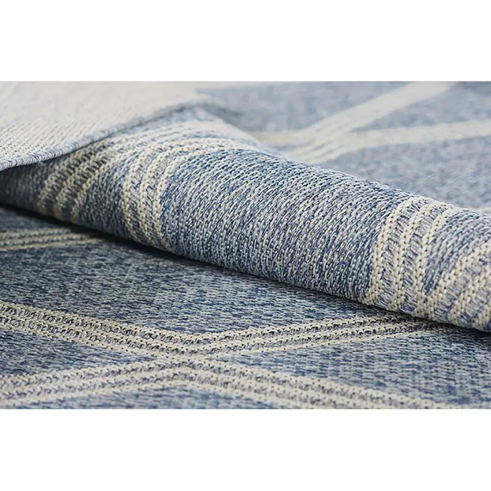 Mia Diamond Patterned Indoor Outdoor Rug - Blue, Polypropylene