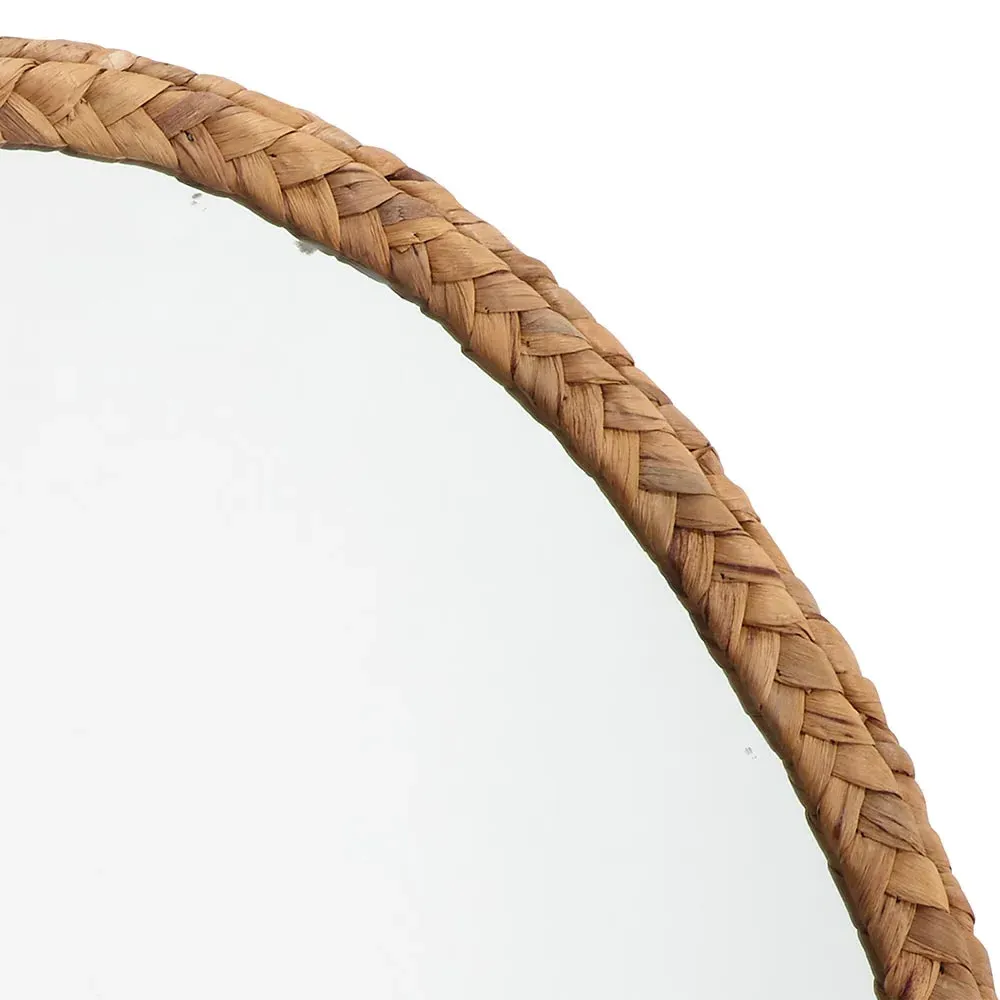 Mia Oval Wall Mirror - Brown, Seagrass