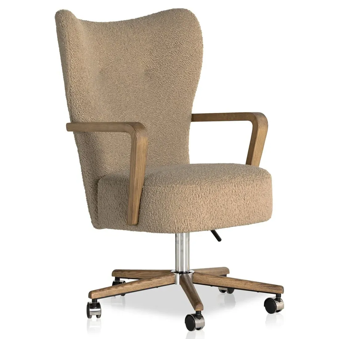 Miah Sheepskin Office Chair - Beige