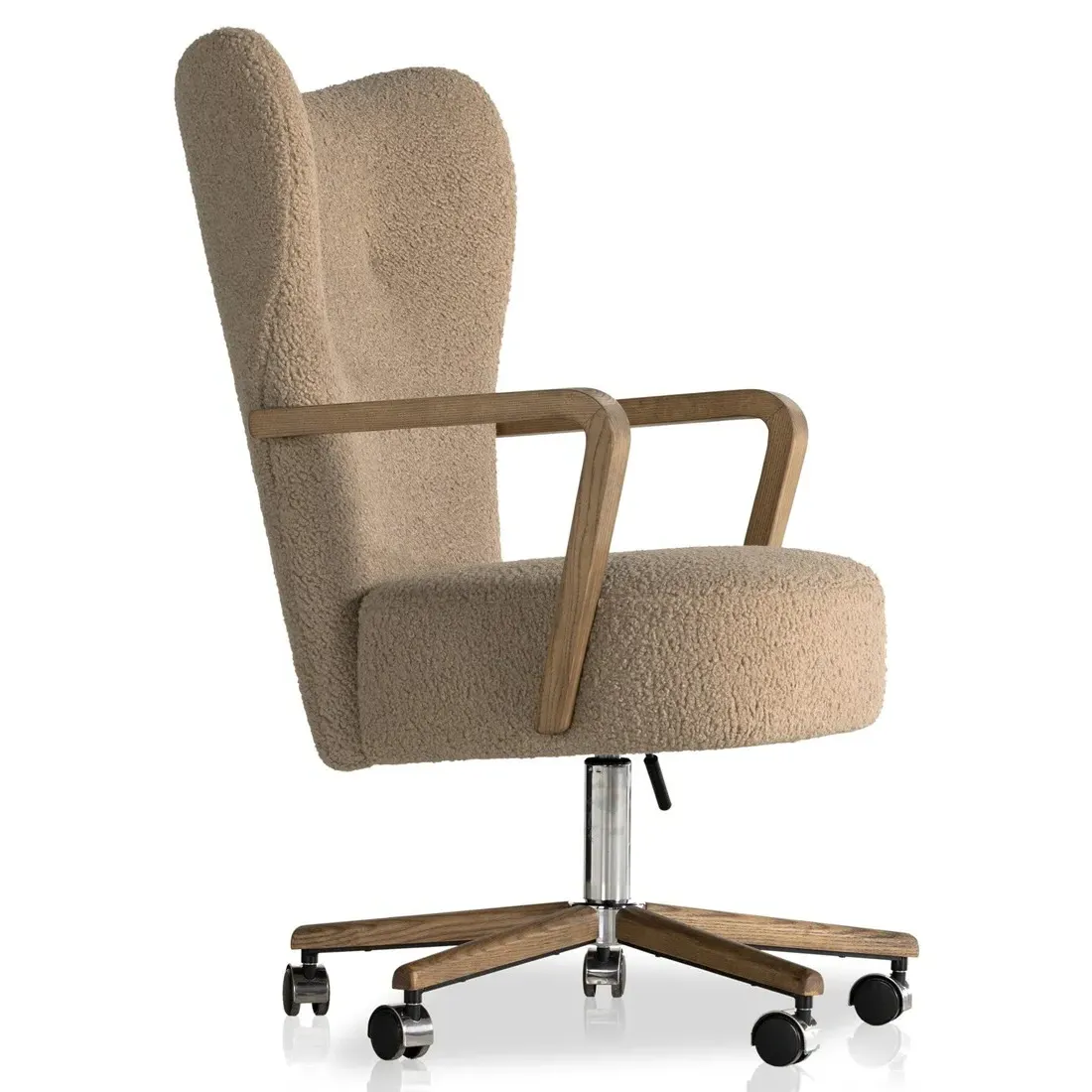 Miah Sheepskin Office Chair - Beige
