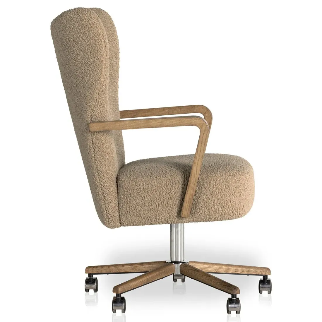 Miah Sheepskin Office Chair - Beige