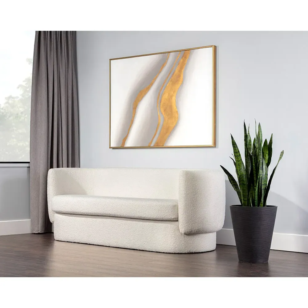 Miata Curved Sofa - White