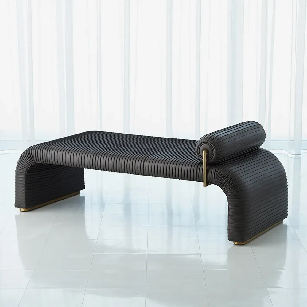 Micah Upholstered Daybed - Black, Leather