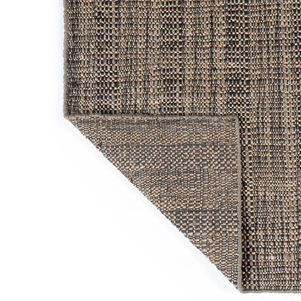 Mican Stripe Patterned Jute Rug - Brown