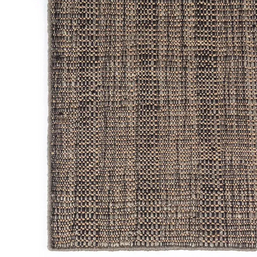 Mican Stripe Patterned Jute Rug - Brown