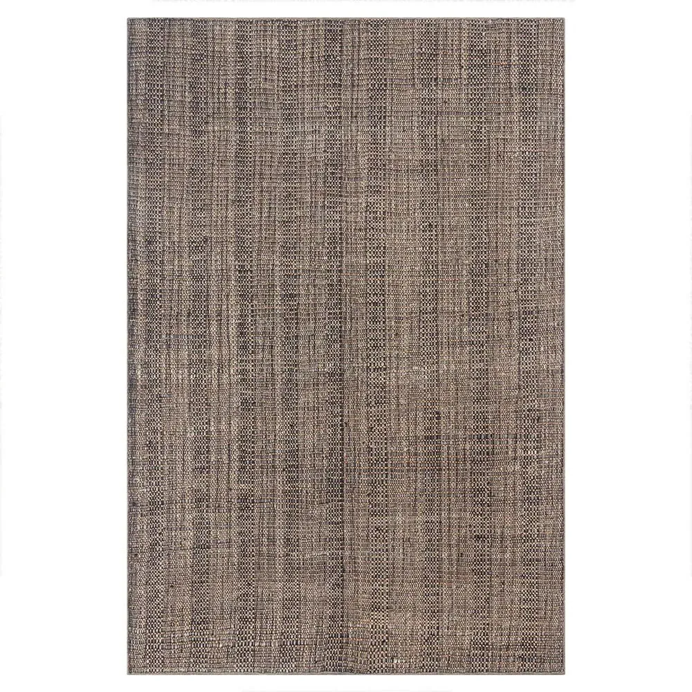Mican Stripe Patterned Jute Rug - Brown