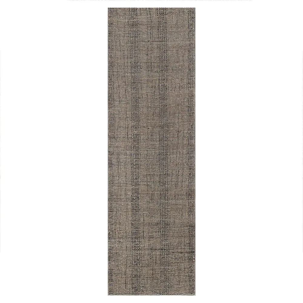 Mican Stripe Patterned Jute Rug - Brown image