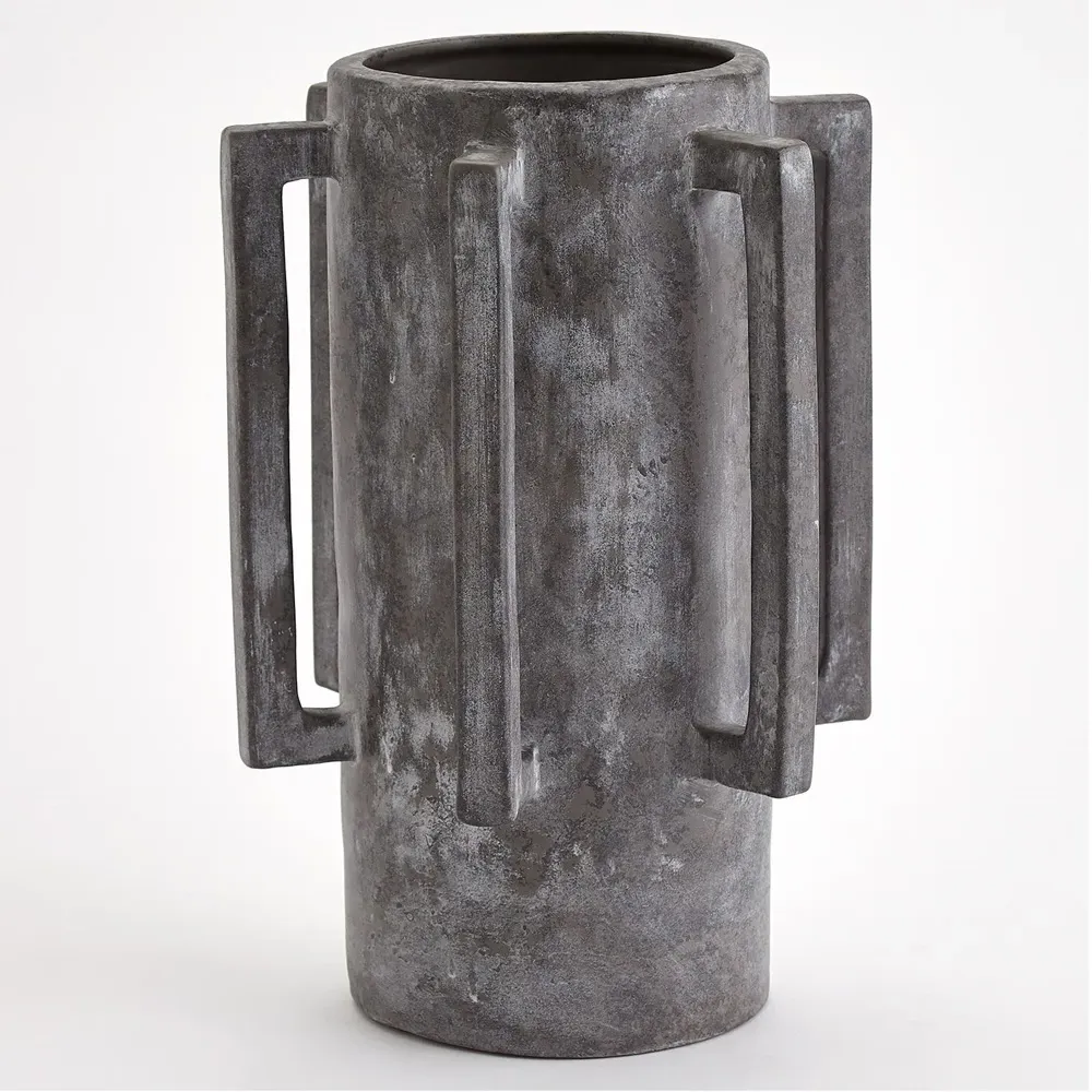 Michael Ceramic Table Vase - Dark Grey