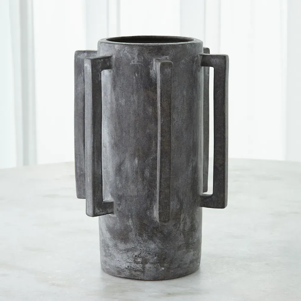 Michael Ceramic Table Vase - Dark Grey