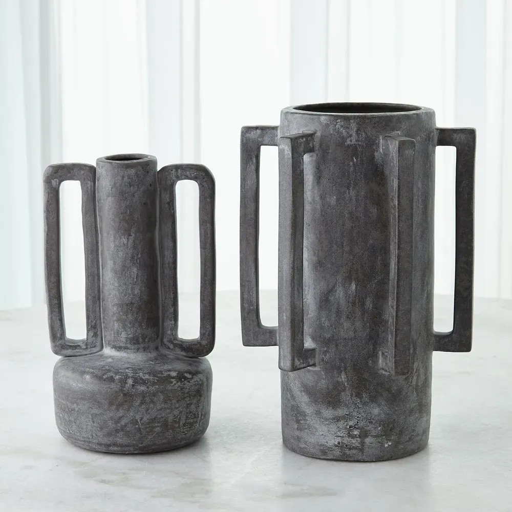 Michael Ceramic Table Vase - Dark Grey