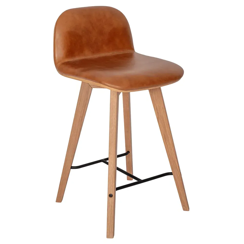 Michael Counter Stool - Brown, Oak
