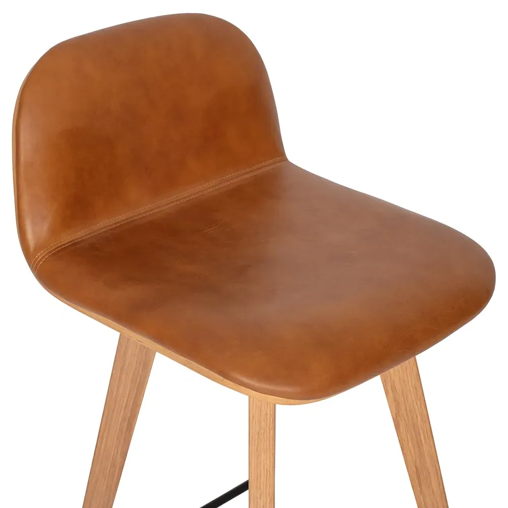 Michael Counter Stool - Brown, Oak