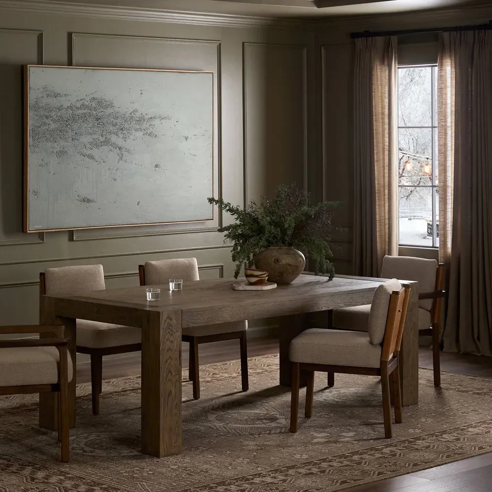 Michael Extendable Dining Table - Brown, Oak