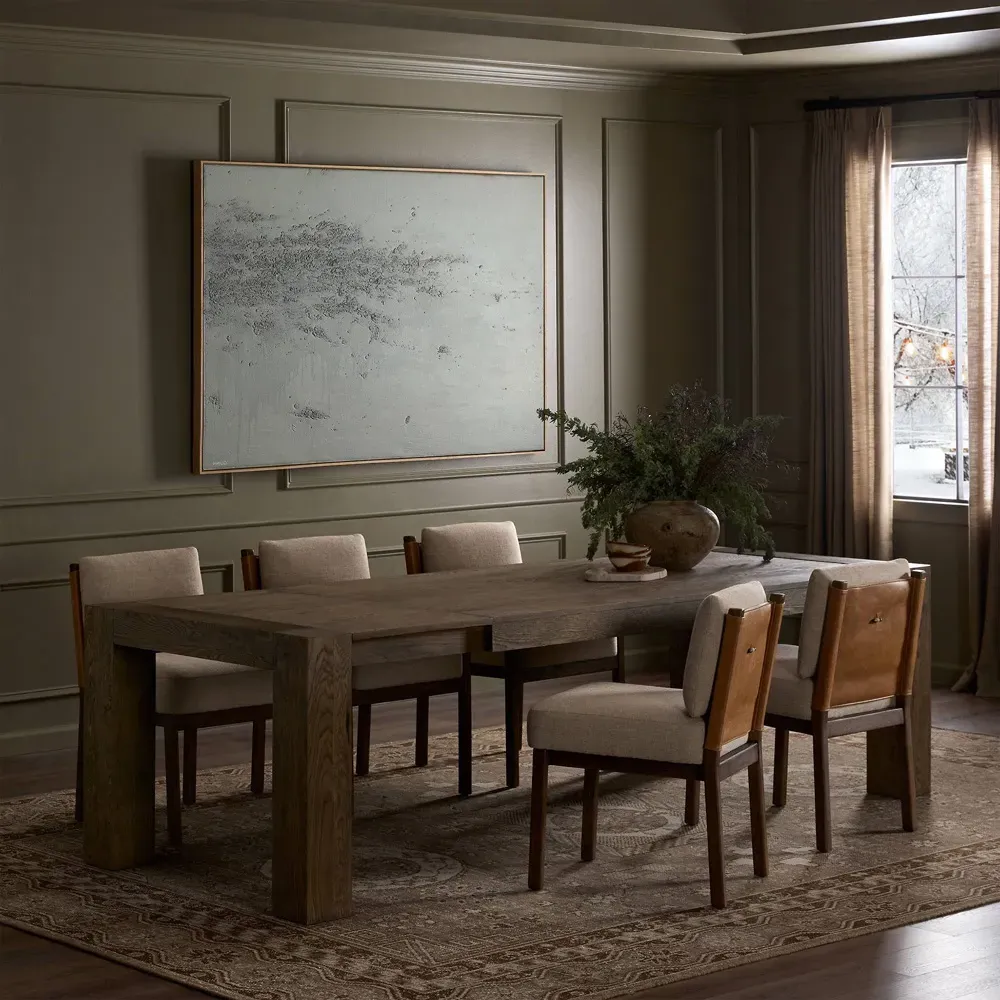 Michael Extendable Dining Table - Brown, Oak