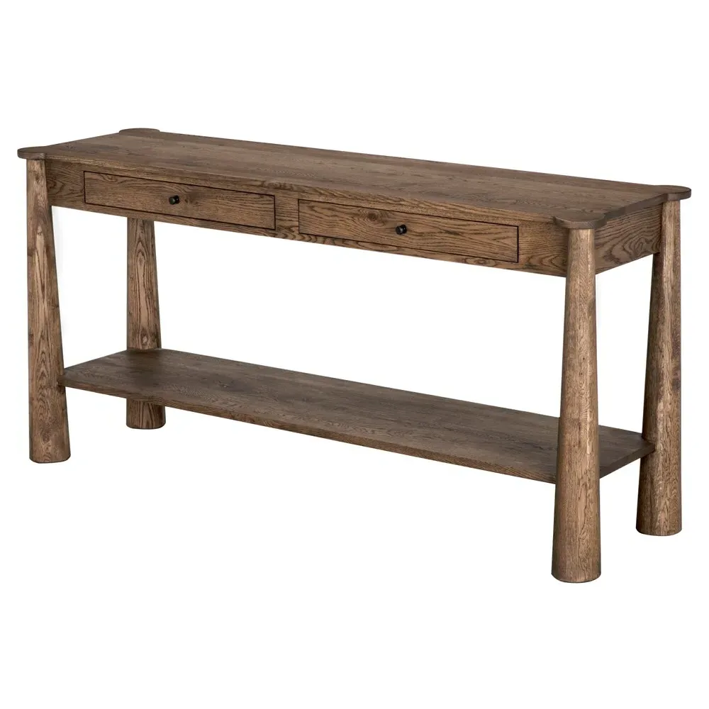 Michelle Console Table - Dark Brown, Oak image