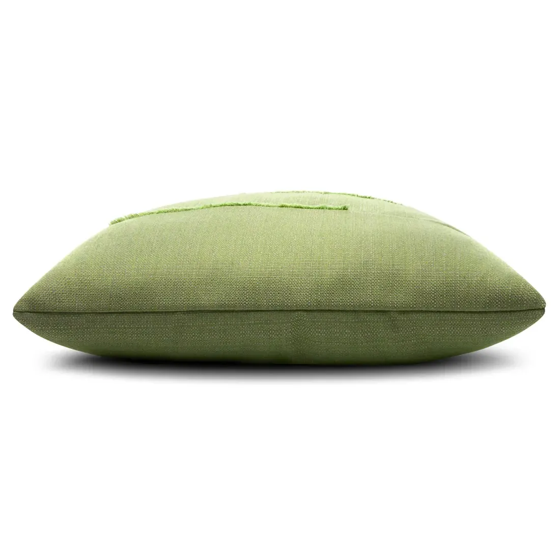 Micro Fringe Coastal Square Throw Pillow - Green