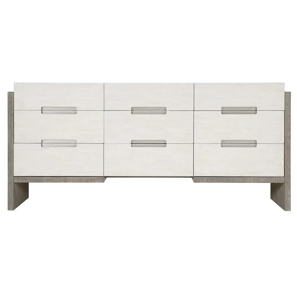 Miguel Dresser with Soft-Closing Drawers - White, Acacia Wood