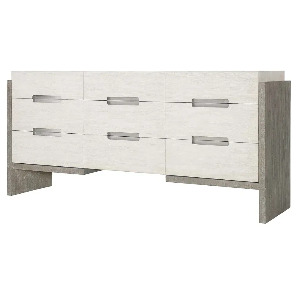 Miguel Dresser with Soft-Closing Drawers - White, Acacia Wood