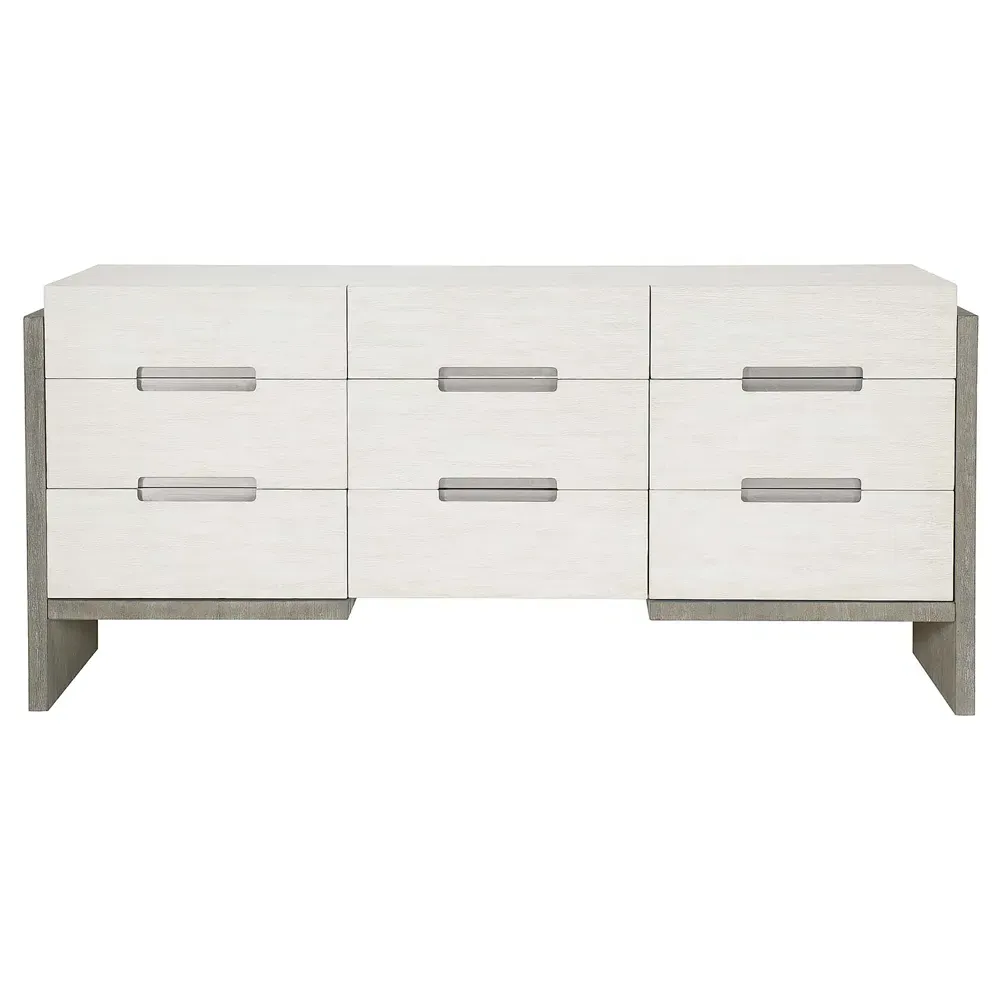 Miguel Dresser with Soft-Closing Drawers - White, Acacia Wood