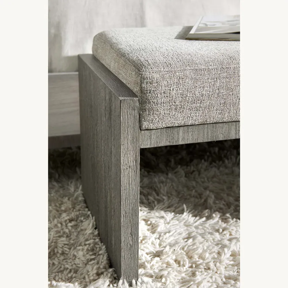 Miguel Upholstered Bench - Beige, Wood