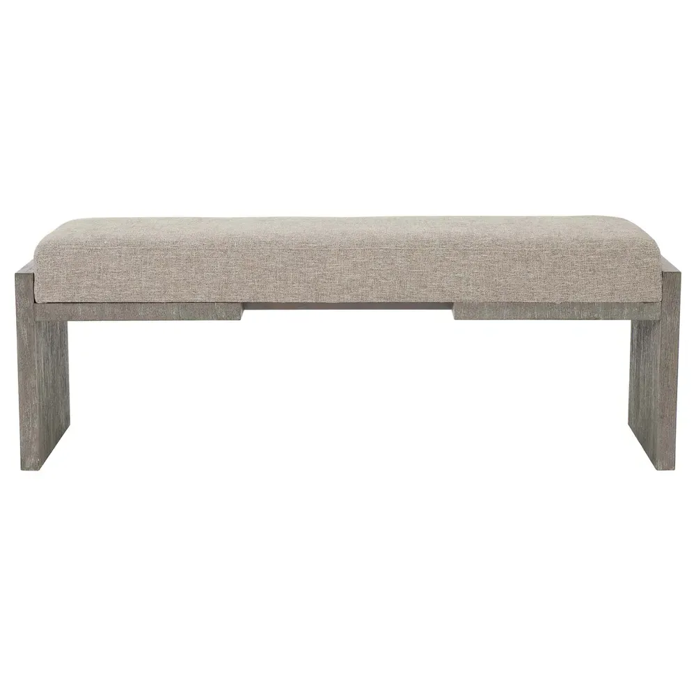 Miguel Upholstered Bench - Beige, Wood image