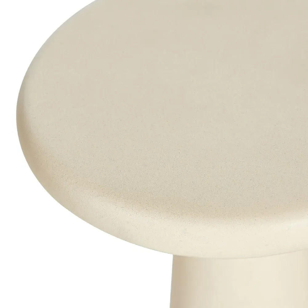 Mika Industrial Bazaar Pedestal Accent Tables Set - Beige, Concrete